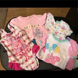 Girls 3T Peppa Pig lot